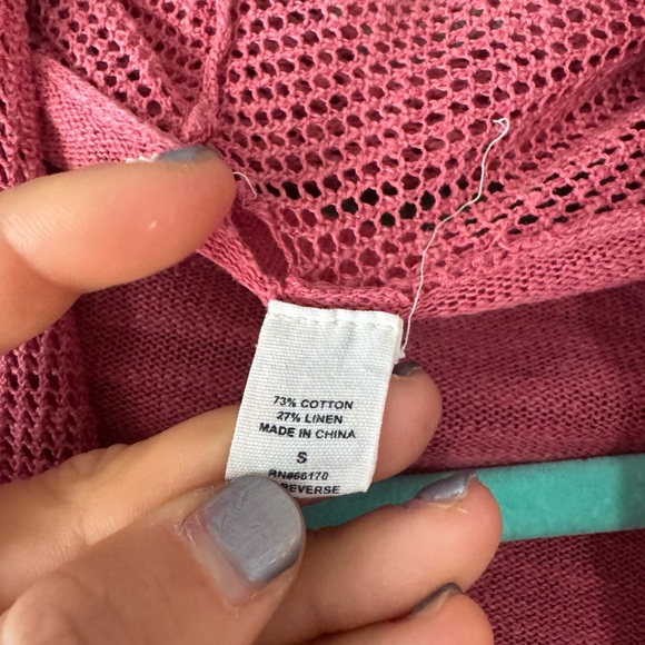 Moth Reddish Pink Open-Front Sweater - Picture 4 of 8